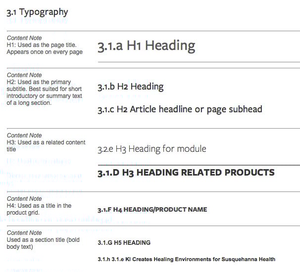 headings headings