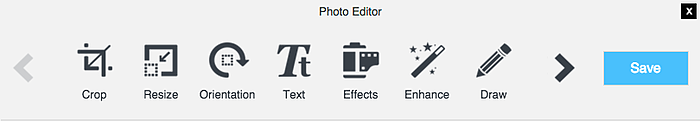 HubSpot Image Editor- Menu