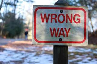 Wrong Way Sign