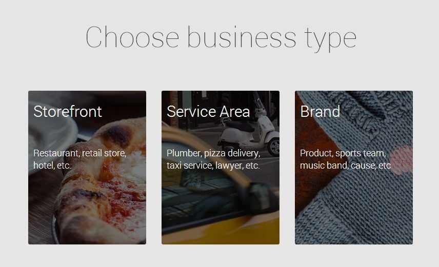 choose business type