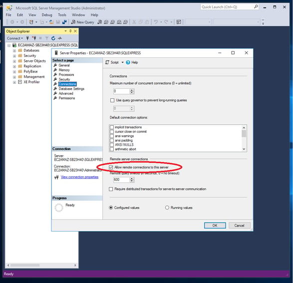 Allow Remote Connections to SQL Server Express edition