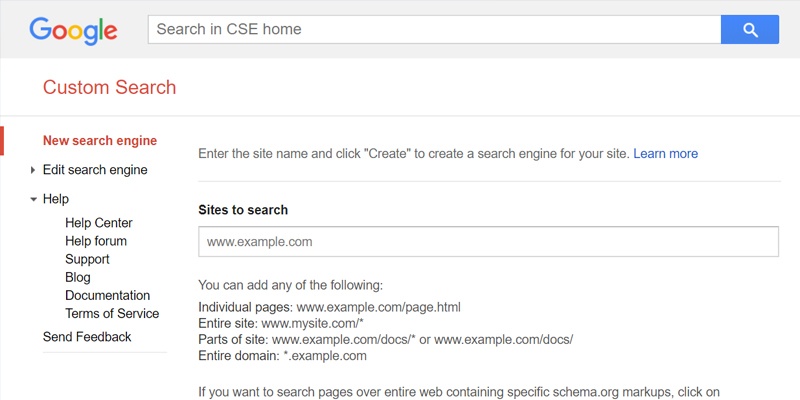 Google Custom Search Engine