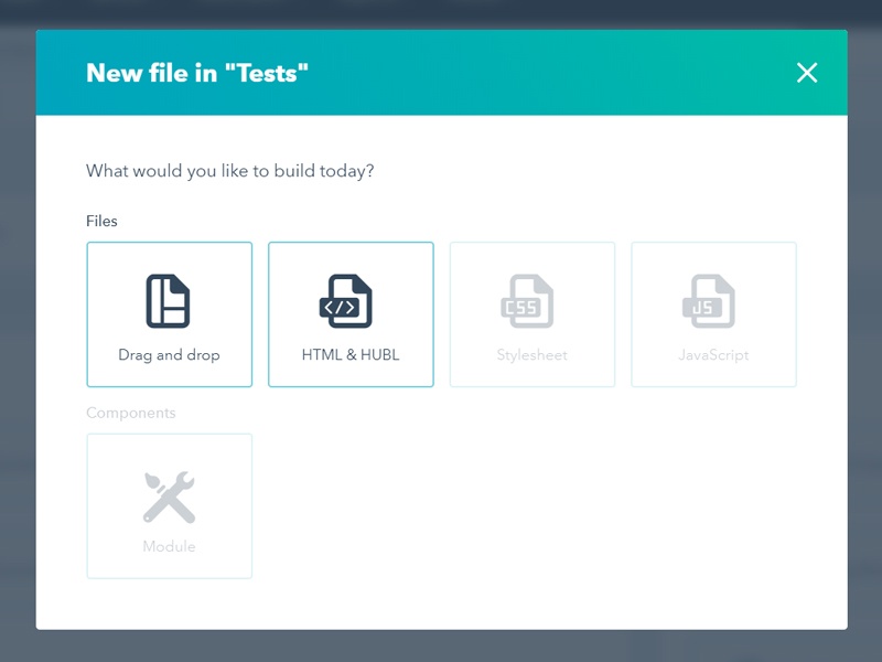 Creating a file in the new DMv2 gives you the following options