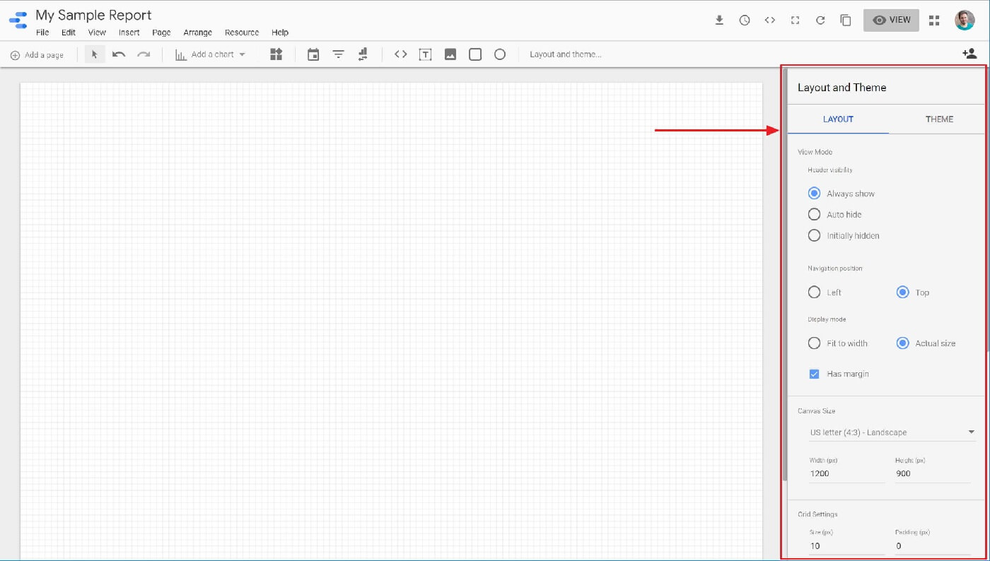 Layout and Theme Options Panel