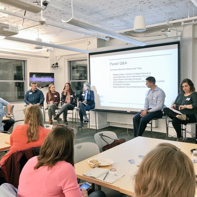 Allison Casey shares her insights during the Chicago HubSpot User Group