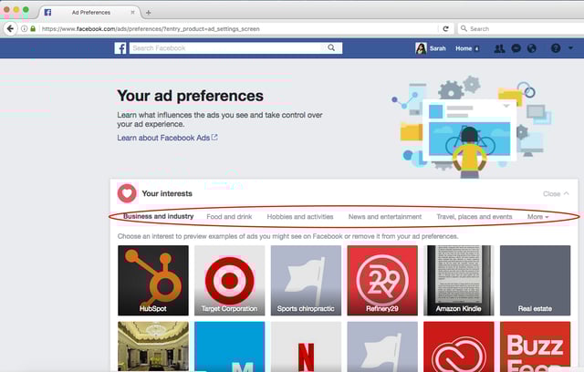 Business and industry facebook