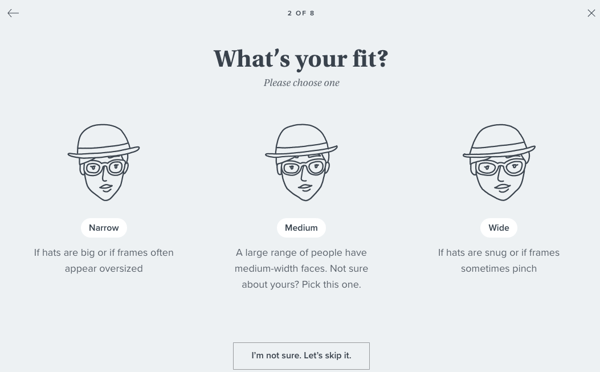 Warbey Parker screenshot