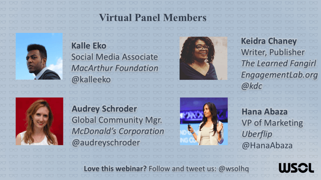 Our virtual panelists for "The State of Blogging ROI in an Age of Content Shock" See the full session link below