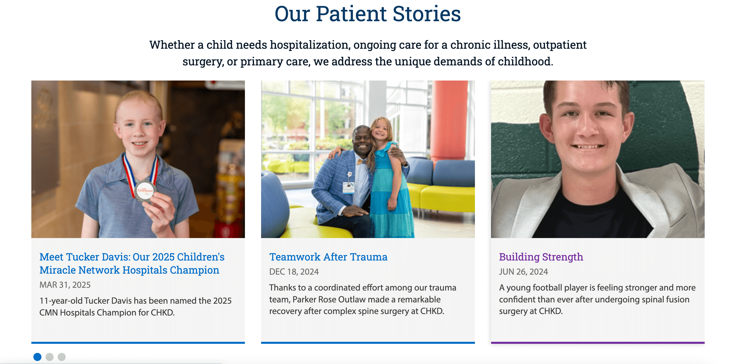 Patient-focused content
