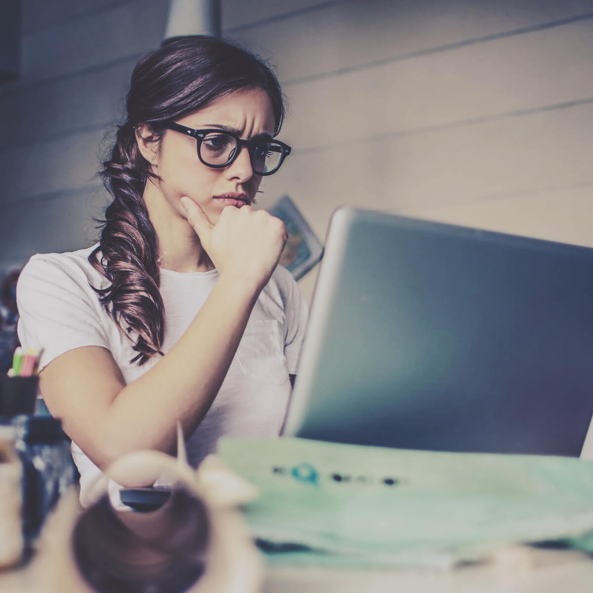 Woman performing user testing