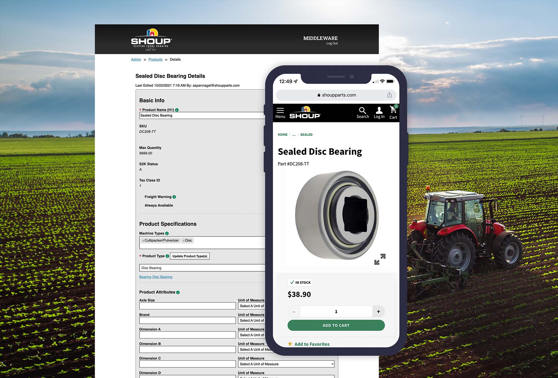 Shoup Middleware Case Study Screens