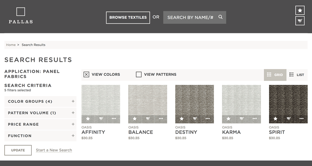 Multifaceted search results