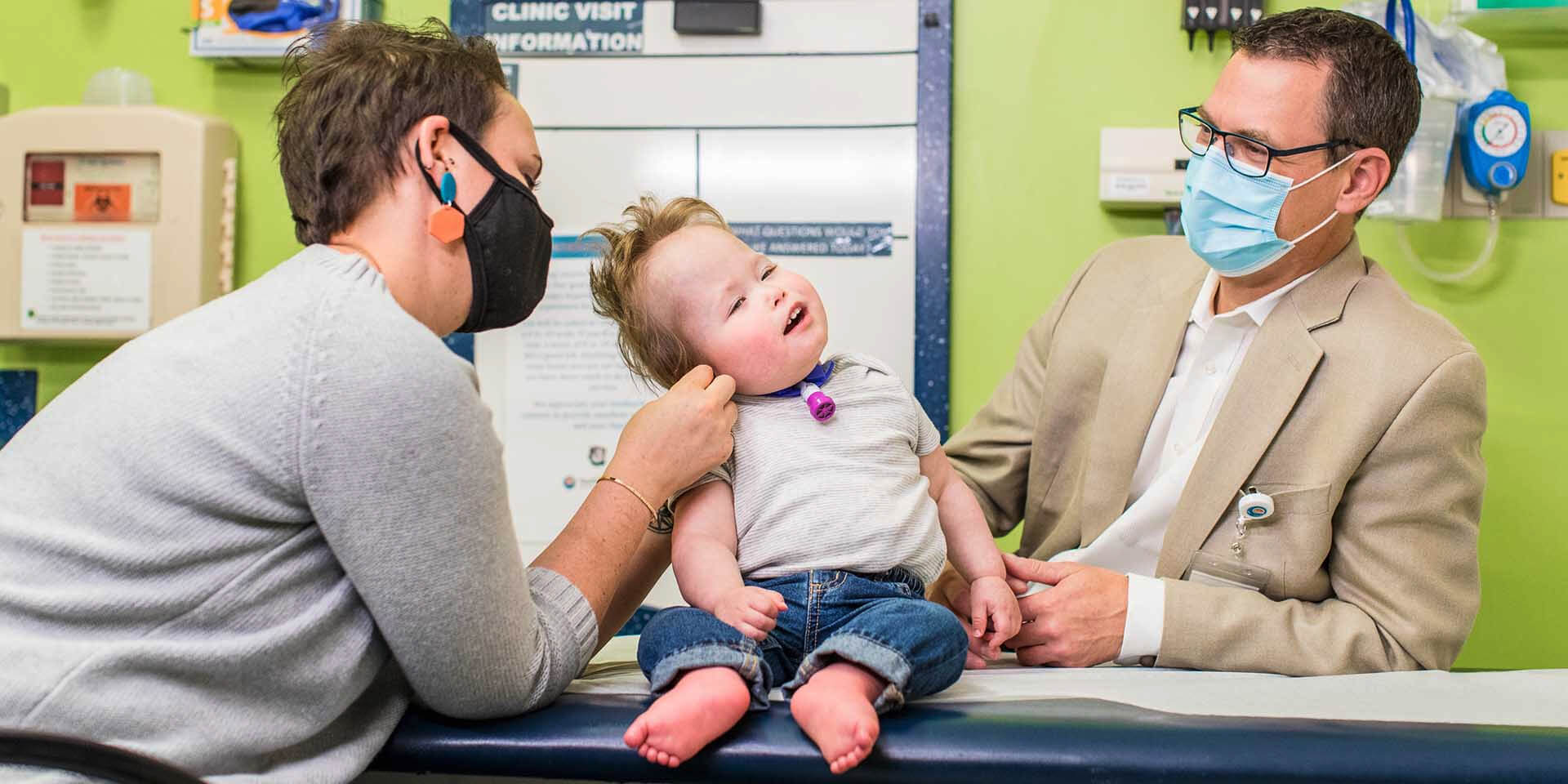 Child being cared for by doctors